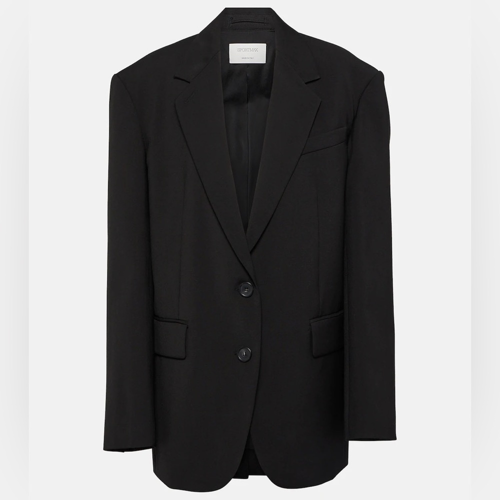 SPORTMAX Black Oversized Blazer IT 36